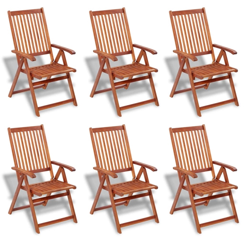 vidaXL 7 Piece Solid Acacia Wood Medium Furniture Set in Natural