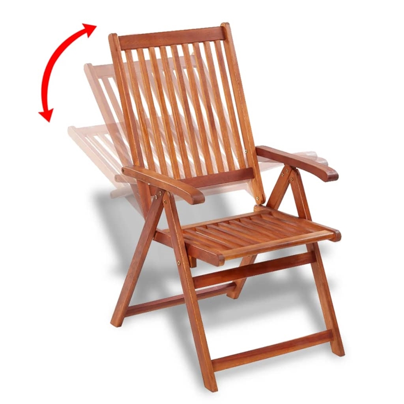 vidaXL 7 Piece Solid Acacia Wood Medium Furniture Set in Natural