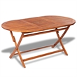 vidaXL 7 Piece Solid Acacia Wood Medium Furniture Set in Natural