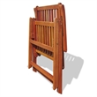 vidaXL 7 Piece Solid Acacia Wood Medium Furniture Set in Natural
