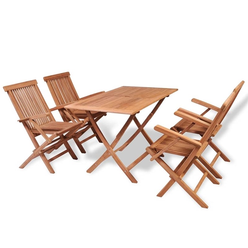 vidaXL 5 Piece Wood Furniture Set in Brown