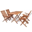 vidaXL 5 Piece Wood Furniture Set in Brown