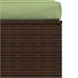 vidaXL 4 Piece Steel Garden Lounge Set in Green/Brown