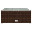 vidaXL 3 Piece Poly Rattan Garden Lounge Set in Brown