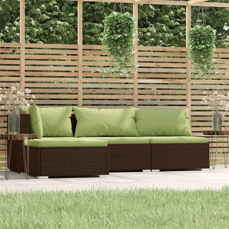 vidaXL Garden Lounge Set in Green/Brown