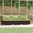 vidaXL Poly Rattan 3-Seater Rectangular Sofa