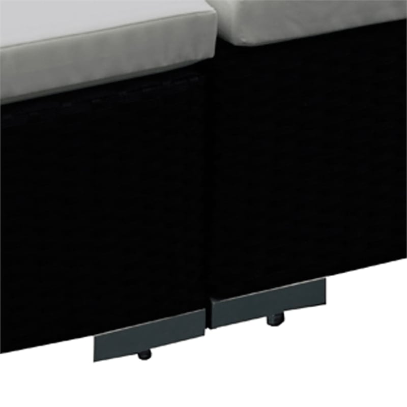 vidaXL 8 Piece Steel Lounge Set in Black/White/Cream