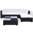 vidaXL 5 Piece Steel Lounge Set in Black