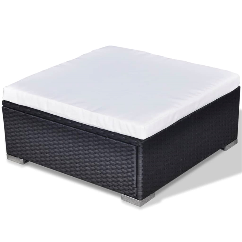 vidaXL 5 Piece Steel Lounge Set in Black