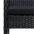 vidaXL 4 Piece Steel Sofa Set in Black