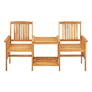 vidaXL Solid Acacia Wood Standard Bistro Set in Natural