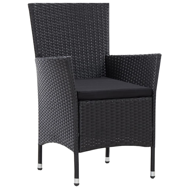 vidaXL 5 Piece Steel Furniture Set in Black