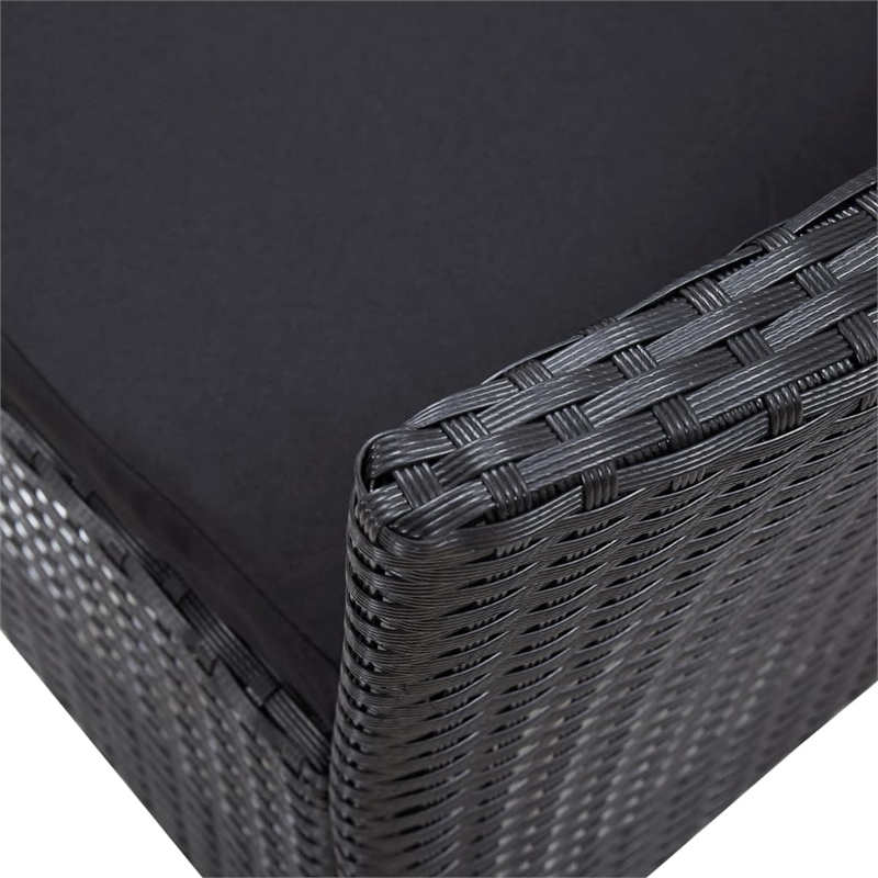 vidaXL 5 Piece Steel Furniture Set in Black