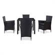 vidaXL 5 Piece Steel Furniture Set in Black
