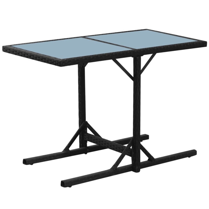 vidaXL 3 Piece Steel Small Furniture Set in Black