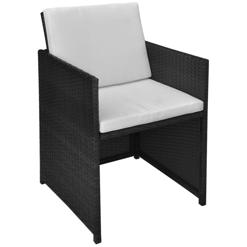 vidaXL 3 Piece Steel Small Furniture Set in Black