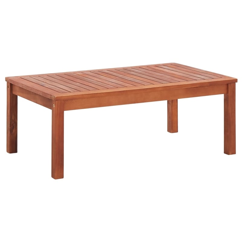 vidaXL 4 Piece Solid Acacia Wood Small Garden Lounge Set in Natural