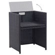 vidaXL 15 Piece Furniture Set in Black/White/Cream