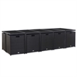 vidaXL 15 Piece Furniture Set in Black/White/Cream