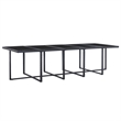 vidaXL 15 Piece Furniture Set in Black/White/Cream