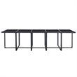vidaXL 15 Piece Furniture Set in Black/White/Cream