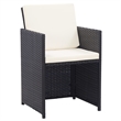 vidaXL 15 Piece Furniture Set in Black/White/Cream