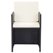 vidaXL 15 Piece Furniture Set in Black/White/Cream