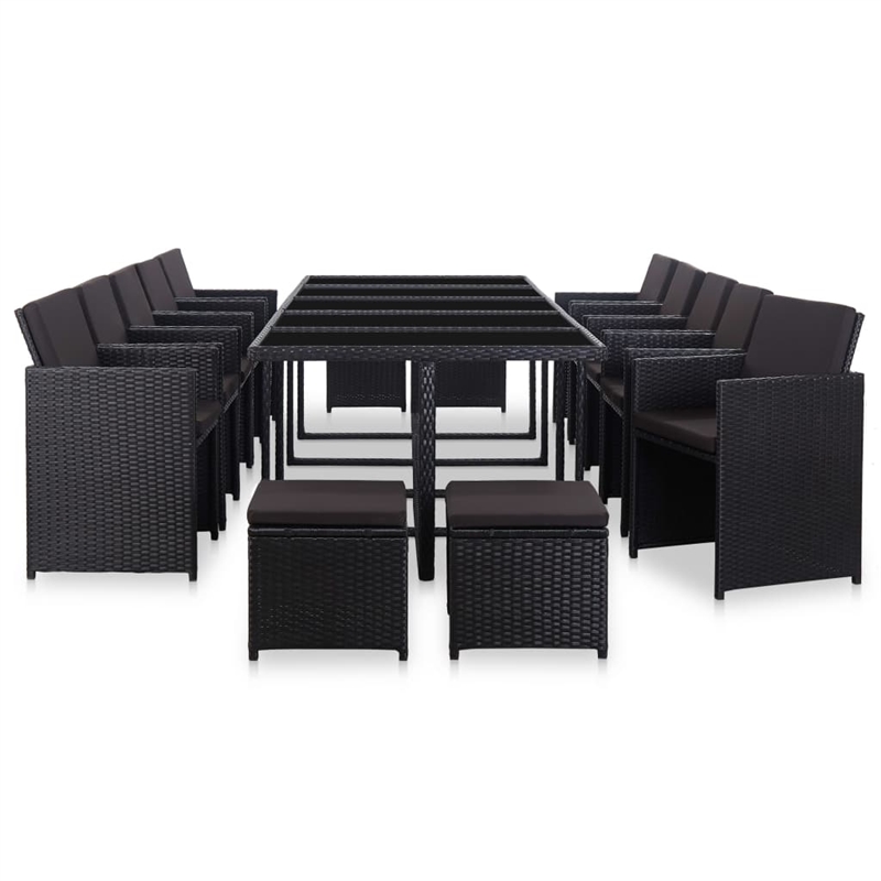 vidaXL Steel Large Furniture Set in Black