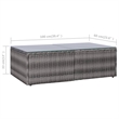 vidaXL 8 Piece Poly Rattan Medium Sofa Set in Gray