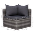 vidaXL 8 Piece Poly Rattan Medium Sofa Set in Gray