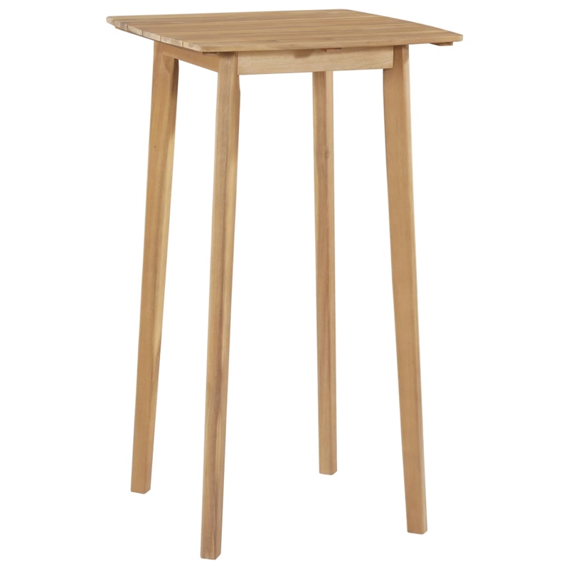 vidaXL 3 Piece Solid Acacia Wood Small Bar Set in Gray/Brown