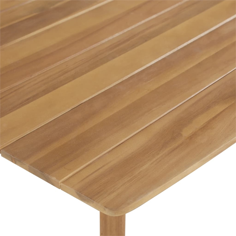 vidaXL 3 Piece Solid Acacia Wood Small Bar Set in Gray/Brown