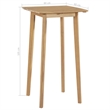 vidaXL 3 Piece Solid Acacia Wood Small Bar Set in Gray/Brown