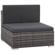 vidaXL 6 Piece Steel Sofa Set in Gray