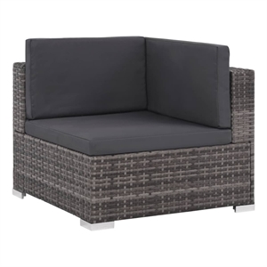 vidaXL 6 Piece Steel Sofa Set in Gray