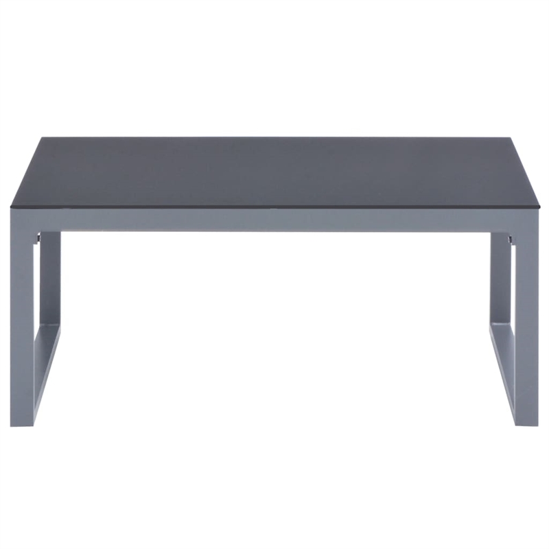 vidaXL 3 Piece Aluminum Furniture Set in Black