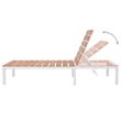 vidaXL 5 Piece Aluminum Patio Furniture in White/Brown