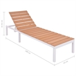 vidaXL 5 Piece Aluminum Patio Furniture in White/Brown