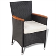 vidaXL 9 Piece Solid Acacia Wood Medium Furniture Set in Black