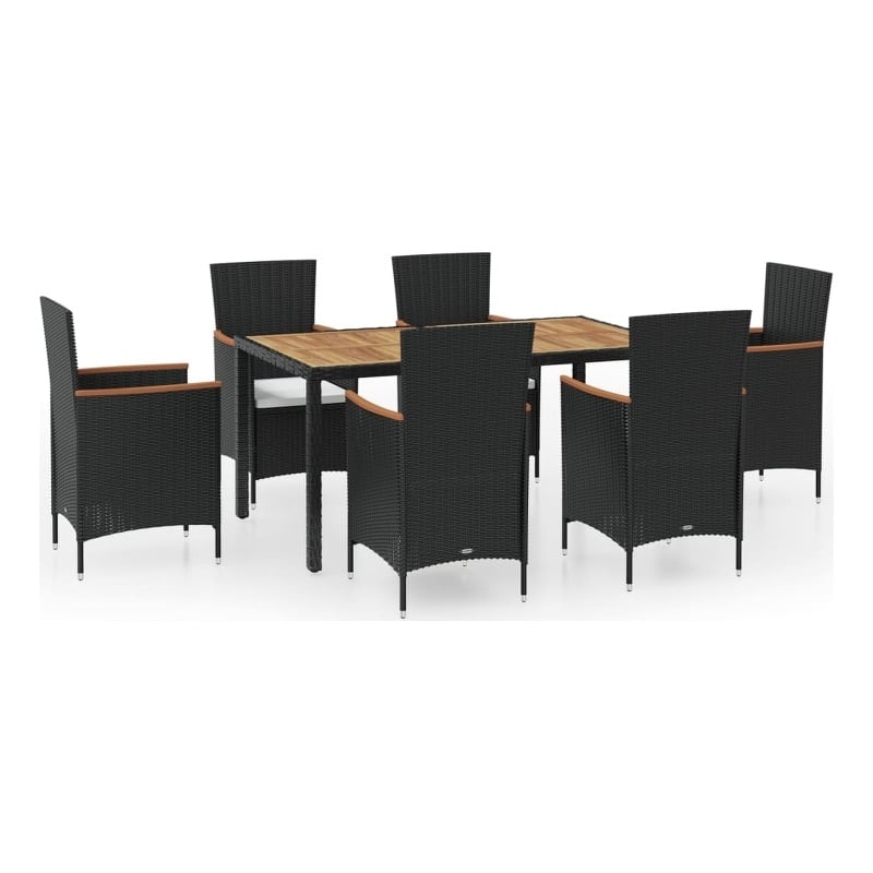 vidaXL Steel Furniture Set in Black