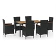 vidaXL Steel Furniture Set in Black