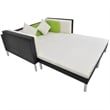 vidaXL Poly Rattan Medium Sofa in Black