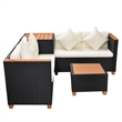 vidaXL 4 Piece Steel Patio Furniture in Black