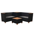 vidaXL 4 Piece Steel Patio Furniture in Black