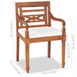 vidaXL 4 Piece Wood Small Patio Furniture in Brown