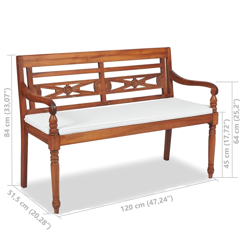 vidaXL 4 Piece Wood Small Patio Furniture in Brown