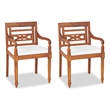 vidaXL 4 Piece Wood Small Patio Furniture in Brown