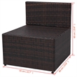 vidaXL 5 Piece Steel Garden Furniture Set in Brown