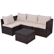 vidaXL 5 Piece Steel Garden Furniture Set in Brown