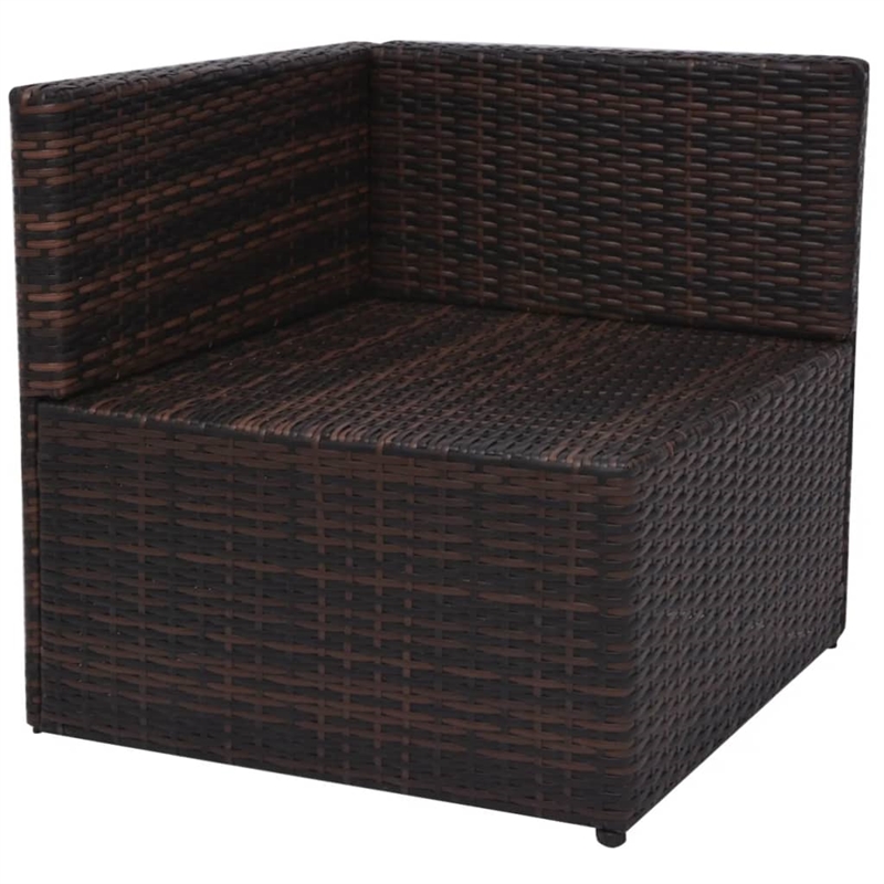 vidaXL 5 Piece Steel Garden Furniture Set in Brown